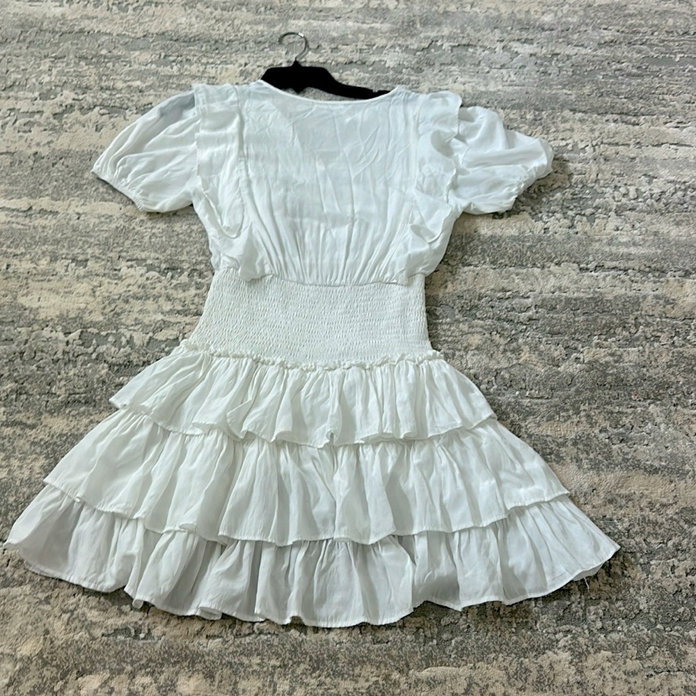 White Ruffled Dress - Picture 3 of 3